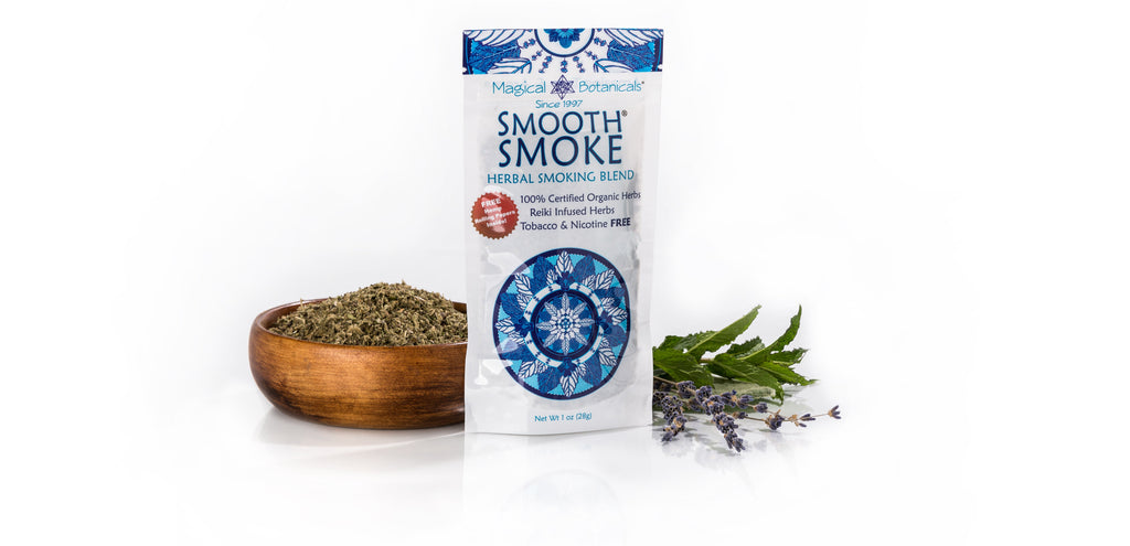 Smooth Herbal Blend product packaging with herbs on a white background